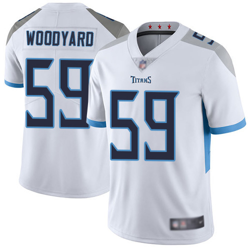 Tennessee Titans Limited White Men Wesley Woodyard Road Jersey NFL Football #59 Vapor Untouchable->women nfl jersey->Women Jersey